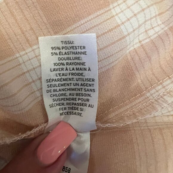 Women's BP Nordstrom, Peach/Salmon & White mini Sundress,Size Large - Picture 7 of 10